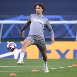 Joao Félix, en el último entrenamiento del Atlético