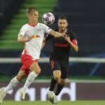Dani Olmo marcó el primer gol en el triunfo del Leipzig contra el Atlético en cuartos de final de la Champions.