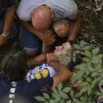 Evenepoel, atendido tras su accidente