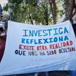 Manifestación contra el uso obligatorio de mascarillas en la plaza de Colón de Madrid