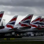 Aviones de British Airways en el aeropuerto londinense de Heathrow