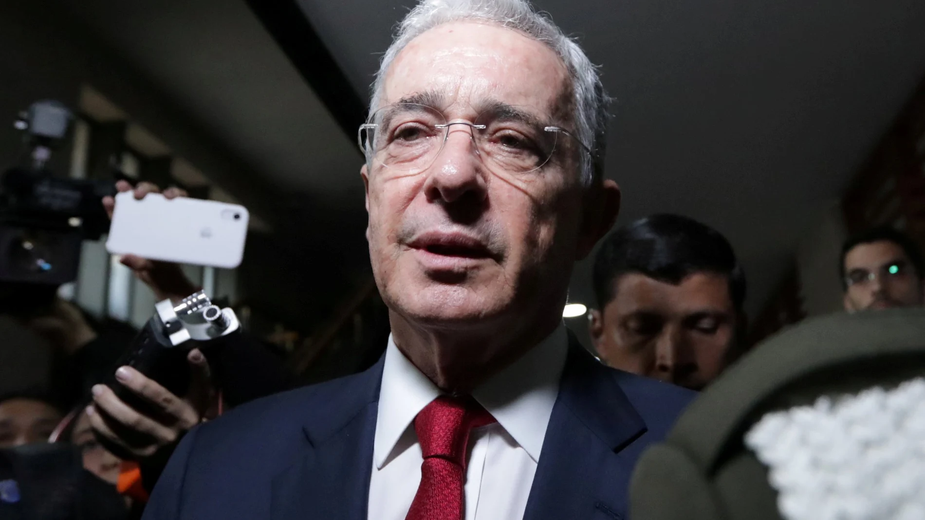 FILE PHOTO: Colombia's former president Uribe testifies in private hearing at Supreme Court of Justice in Bogota