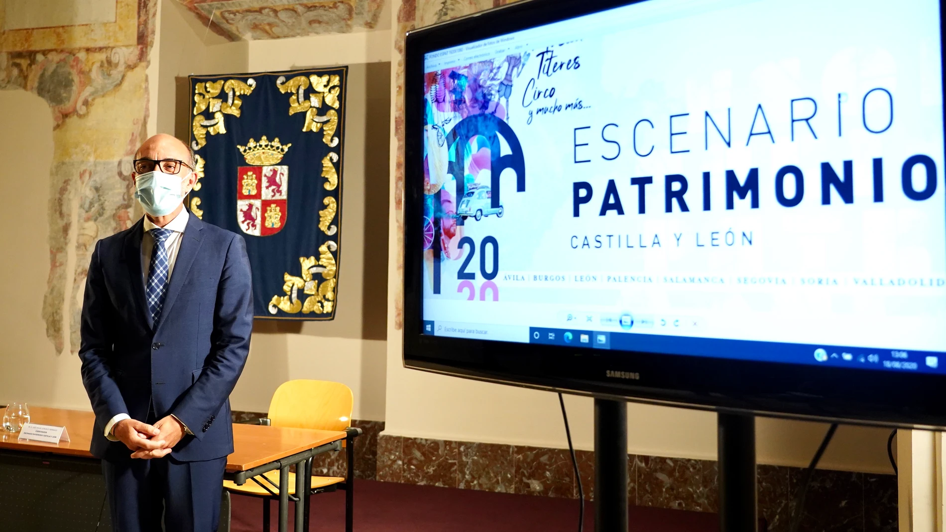 El consejero de Cultura y Turismo, Javier Ortega, presenta el ciclo ''Escenario Patrimonio Castilla y León''.