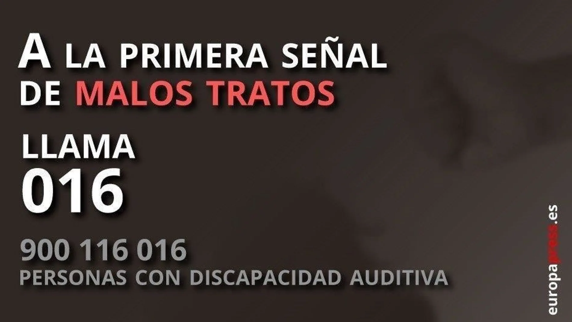 Teléfono 016 para las víctimas de violencia de género