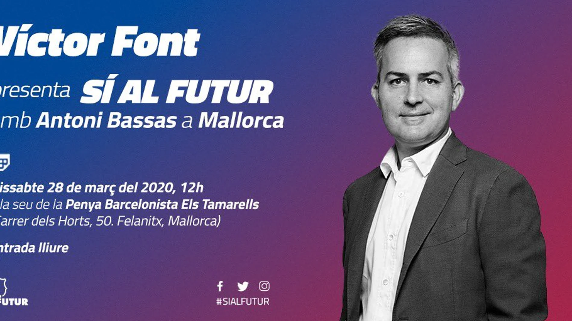 El cartel de Víctor Font cuando presentó su candidatura a presidente del Barcelona