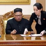 Kim Yo Jong y el dictador norcoreano en una foto de archivo