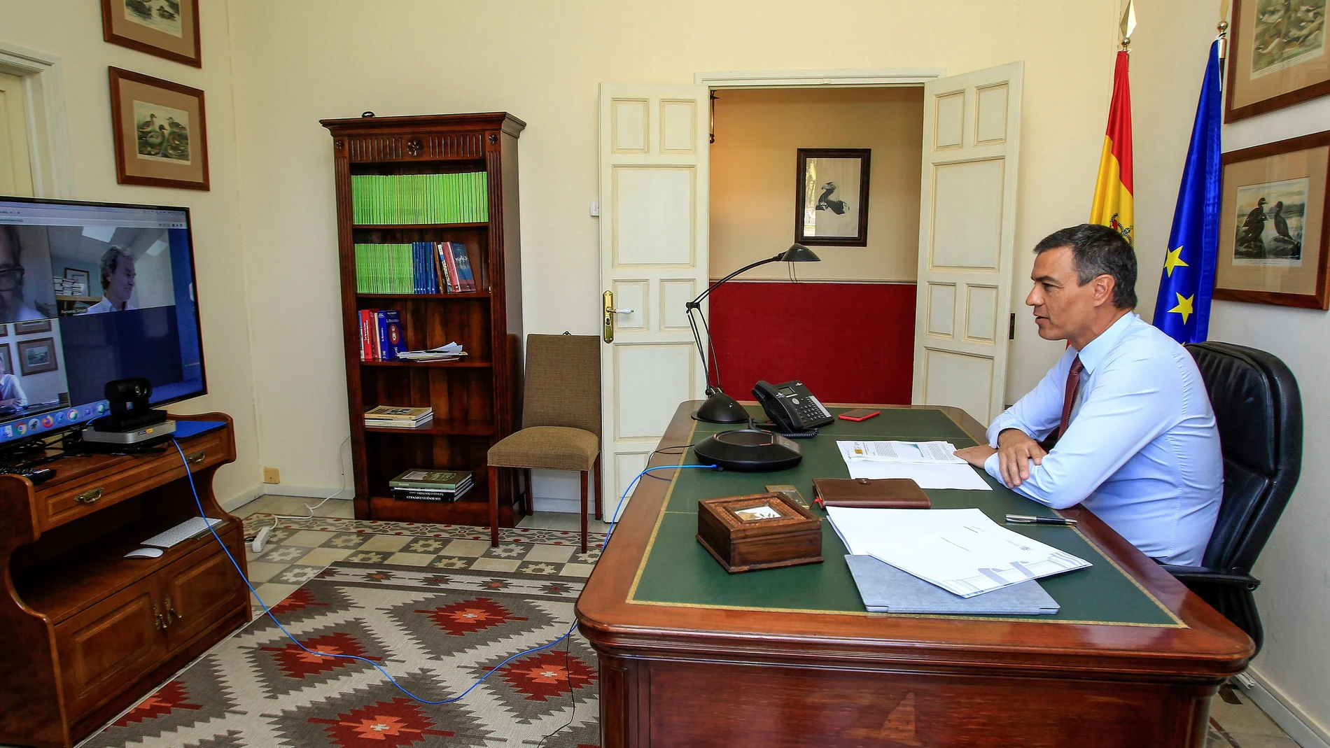 El presidente del Gobierno, Pedro Sánchez, en la residencia de Doñana