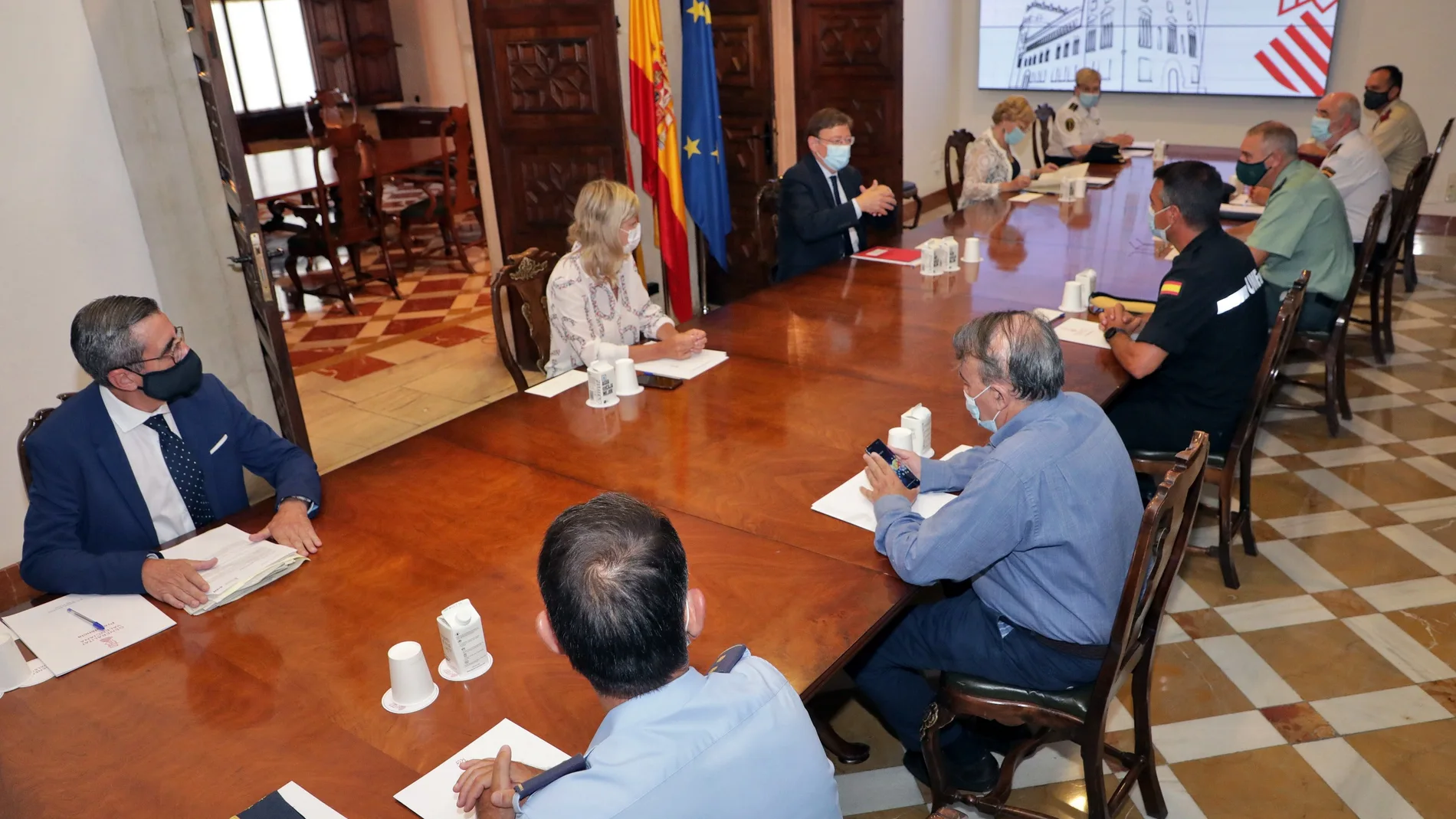 El president Puig preside la reunión del Centro de Coordinación Operativa Integrada