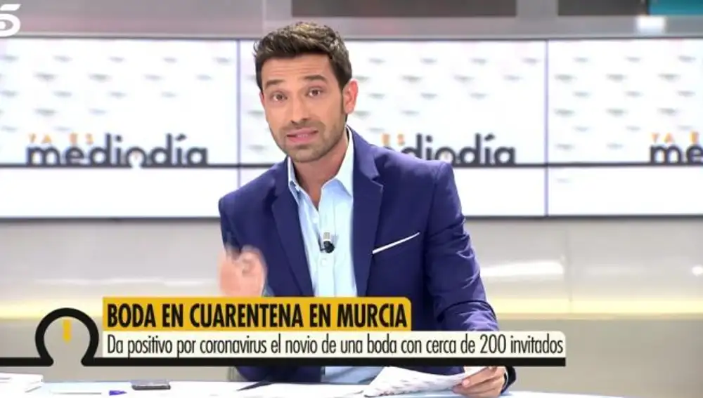 Marc Calderó, el presentador de &quot;Ya es mediodía&quot; durante este verano, en cuarentena.
