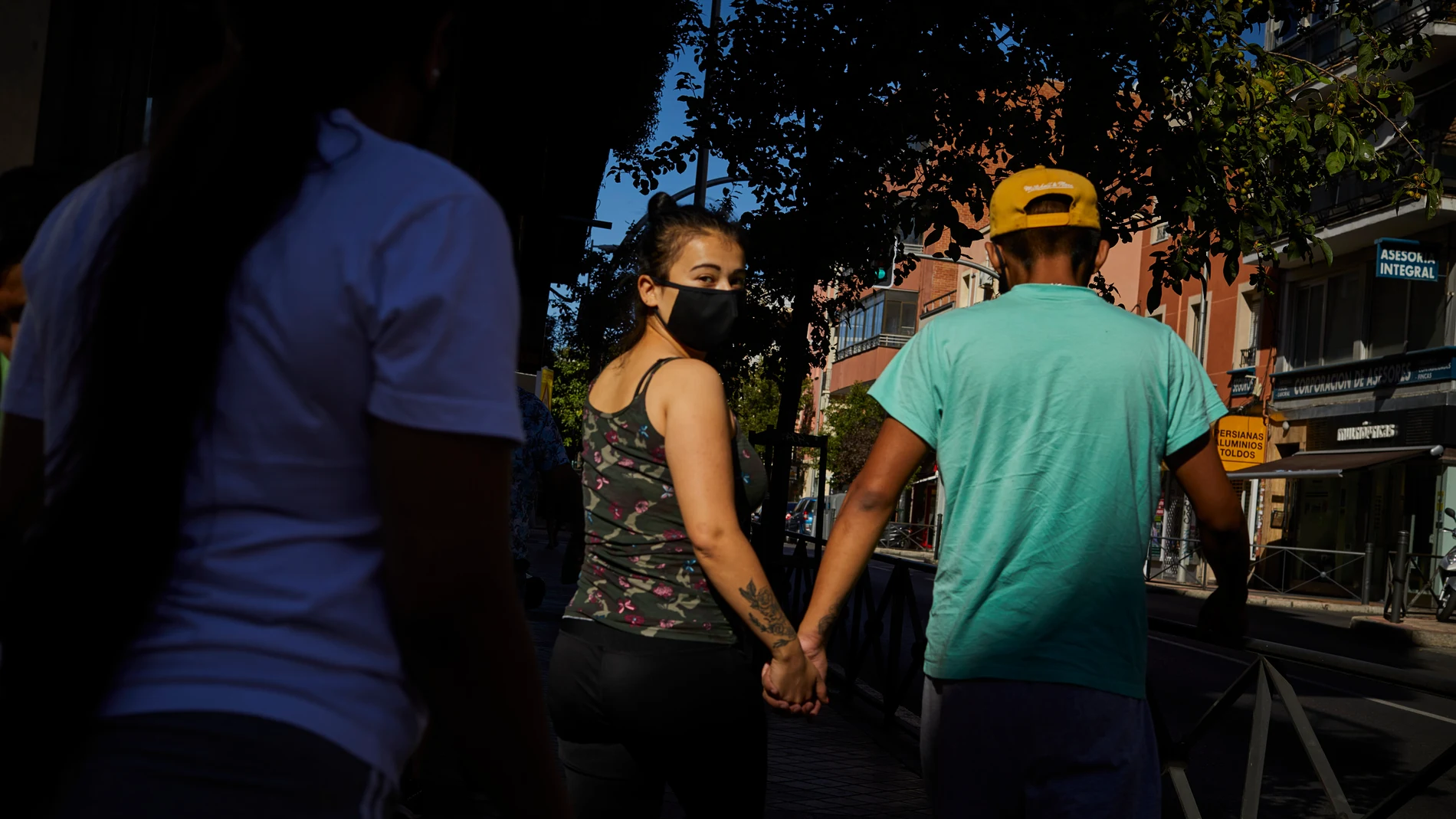 Ambiente en el barrio madrileño de Usera en los días en que los contagiados por coronavirus han aumentado de manera significativa en la capital en los últimos días de agosto.