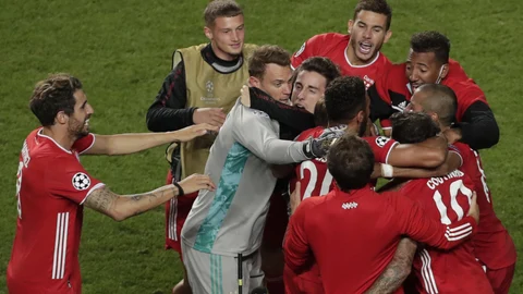 El Bayern celebra la victoria