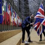 Personal del Consejo Europeo retira la bandera de Gran Bretaña a principios de enero