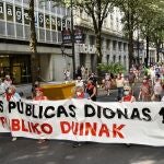 Manifestación de pensionistas en Bilbao