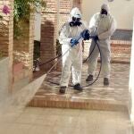 Desinfección de los centros educativos de la localidad malagueña de Antequera antes del inicio del curso