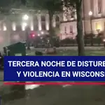 Tercera noche de disturbios y violencia en Wisconsin