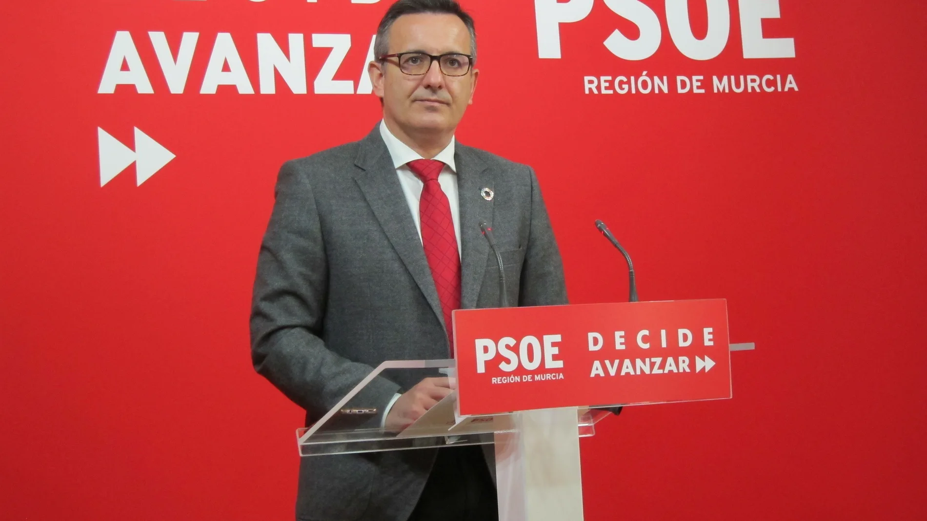 Diego Conesa, portavoz del Grupo Parlamentario Socialista en la Asamblea regional de Murcia