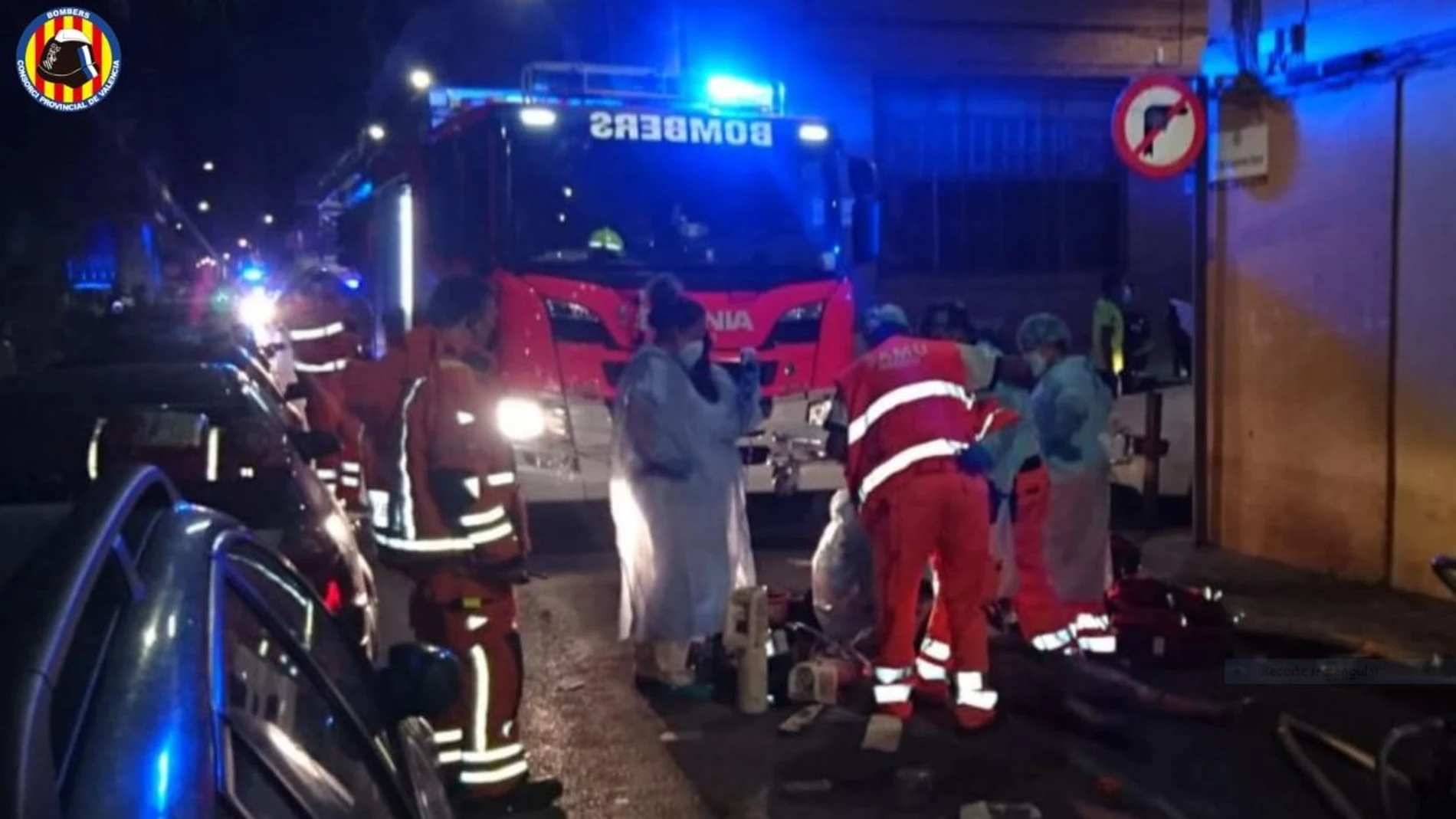 Valencia.- Sucesos.- Heridas diez personas en el incendio de una vivienda de Xirivella