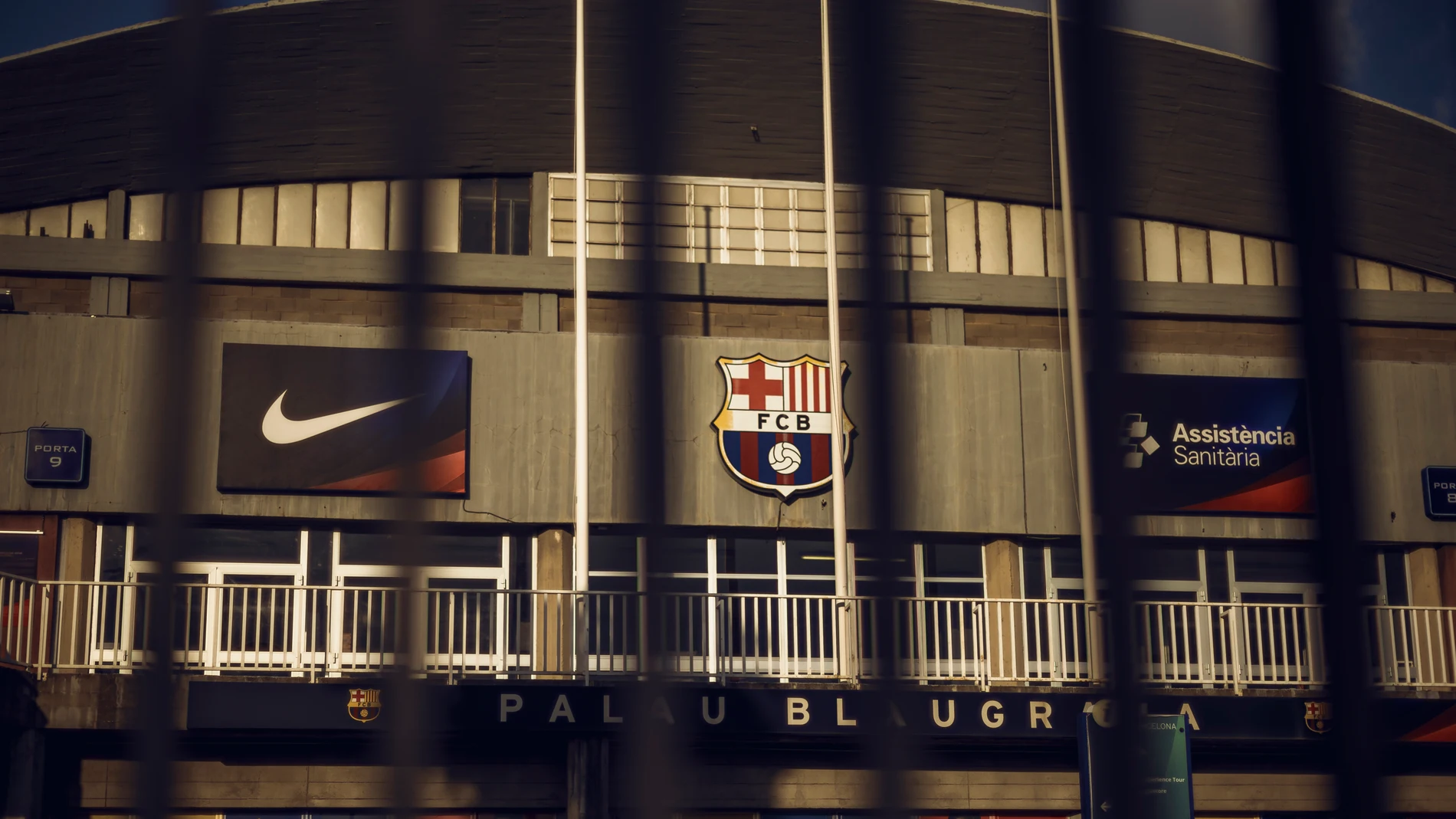 Protest outside Camp Nou in Barcelona