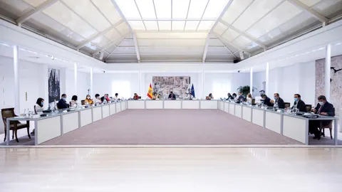 El presidente del Gobierno, Pedro Sánchez, en una reunión del Consejo de Ministros, en Moncloa