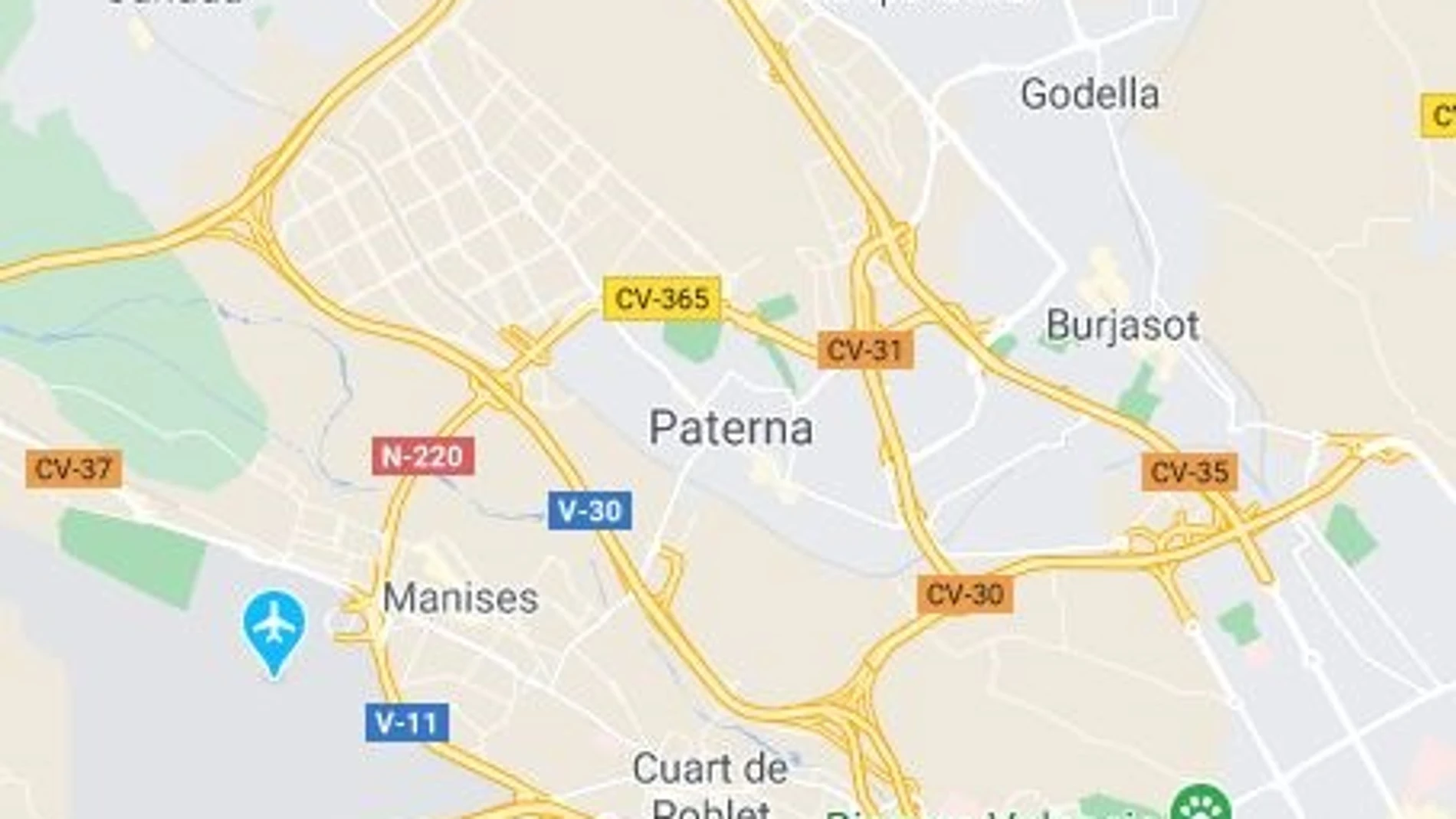 Valencia.- Sucesos.- El vuelco de un camión en la CV-35 a la altura de Paterna provoca cinco kilómetros de retenciones