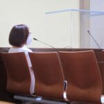 La acusada durante el juicio en la Audiemcia de Jaén