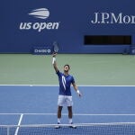 Novak Djokovic celebra su triunfo ante Kyle Edmund