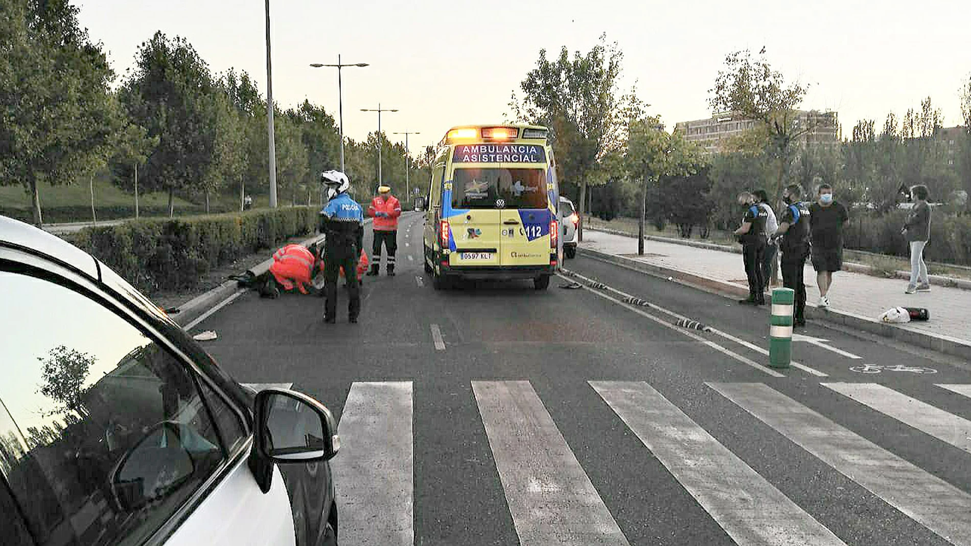Fallece una mujer en Valladolid tras ser atropellada por una motocicleta en la Avenida de Salamanca