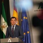 El presidente de la Junta de Andalucía, Juanma Moreno