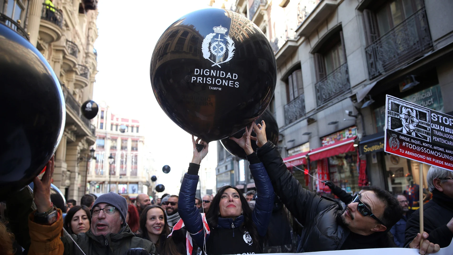 Funcionarios de prisiones se manifestaron el pasado mes de diciembre en las calles de Madrid