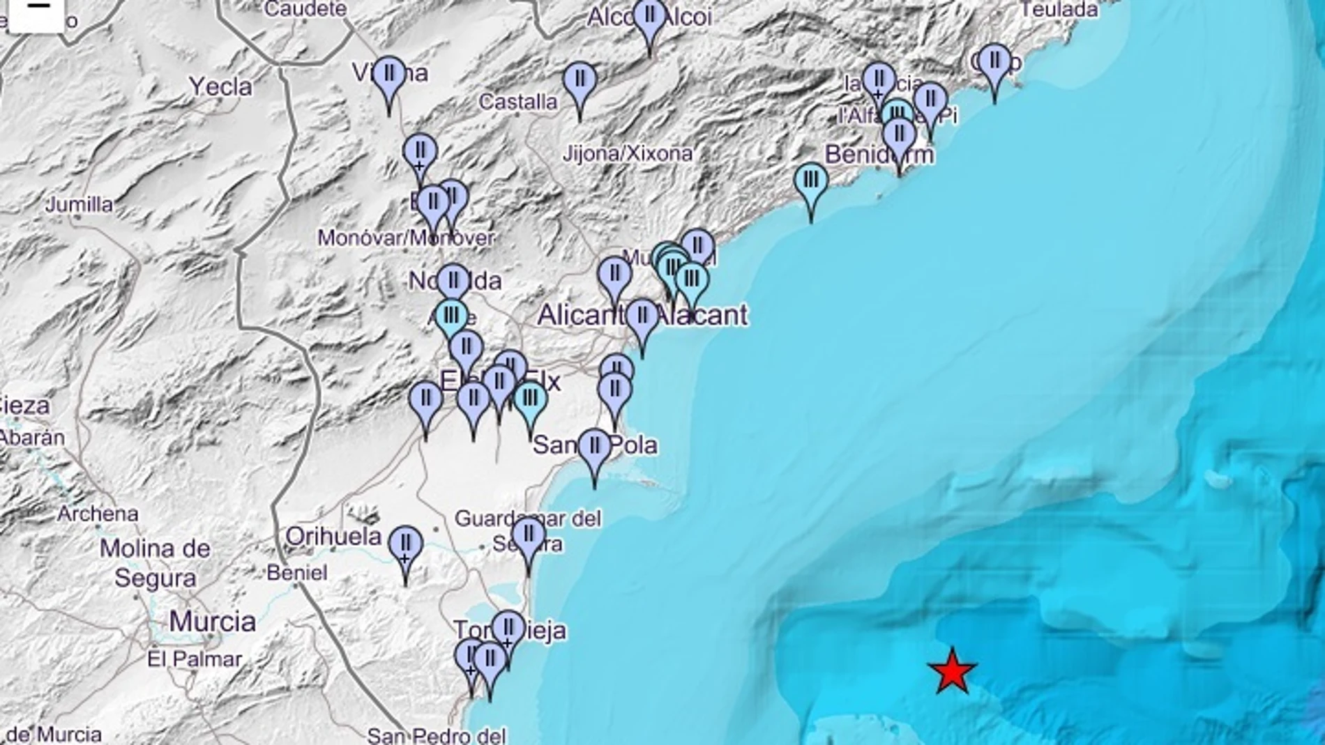 Alicante.- Un terremoto de 3,6 grados hace temblar el fondo marino frente a Torrevieja