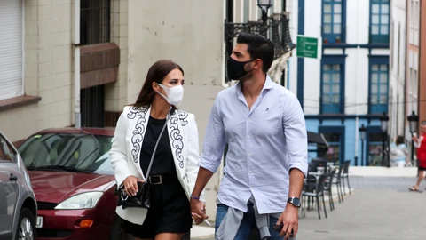 Paula Echevarría con mascarilla básica.