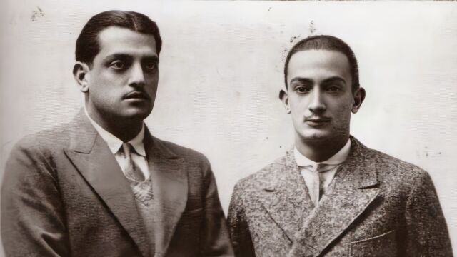 Luis Buñuel y Salvador Dalí antes de la aparición de Gala