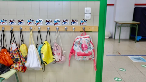 En la imagen, una de las aulas del colegio Claret de Madrid