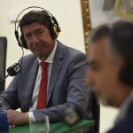 El vicepresidente de la Junta y consejero de Turismo, Regeneración, Justicia y Administración Local, Juan Marín, hoy en una entrevista en Onda Cero con Carlos Alsina