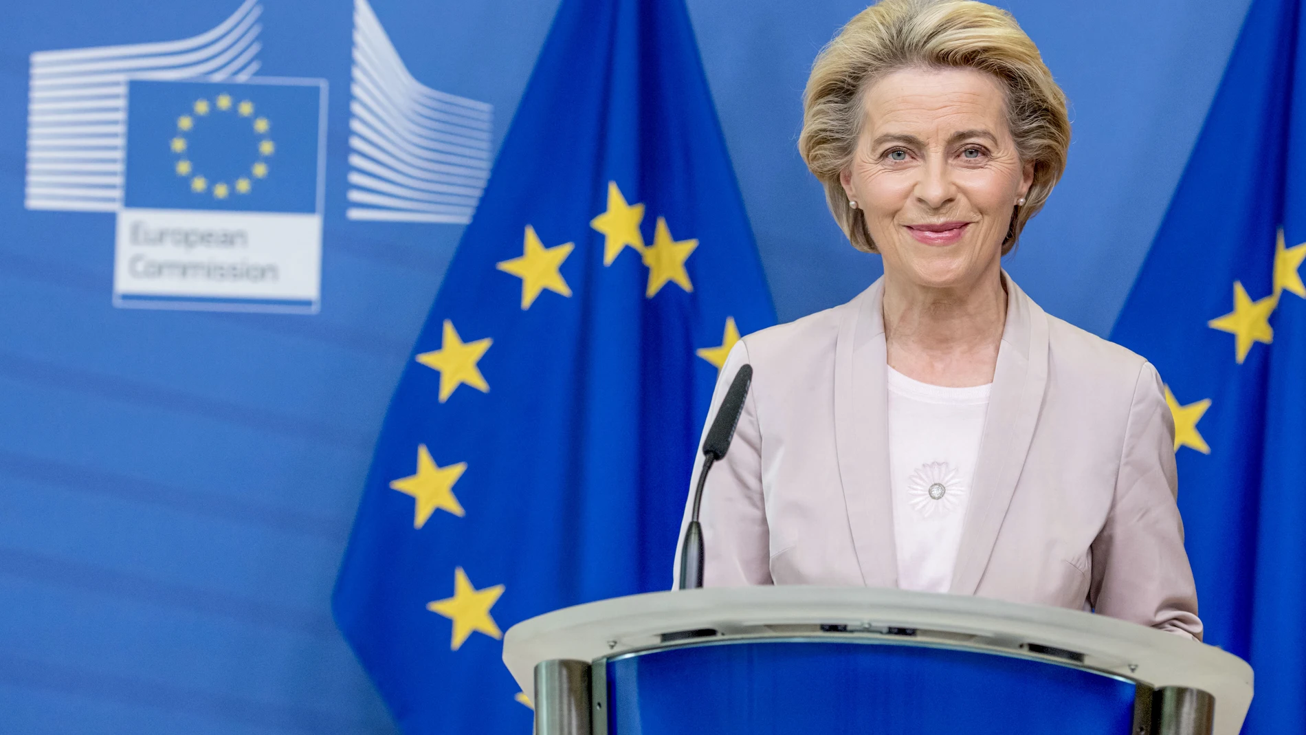 EU Commission President Ursula von der Leyen presser in Brussels