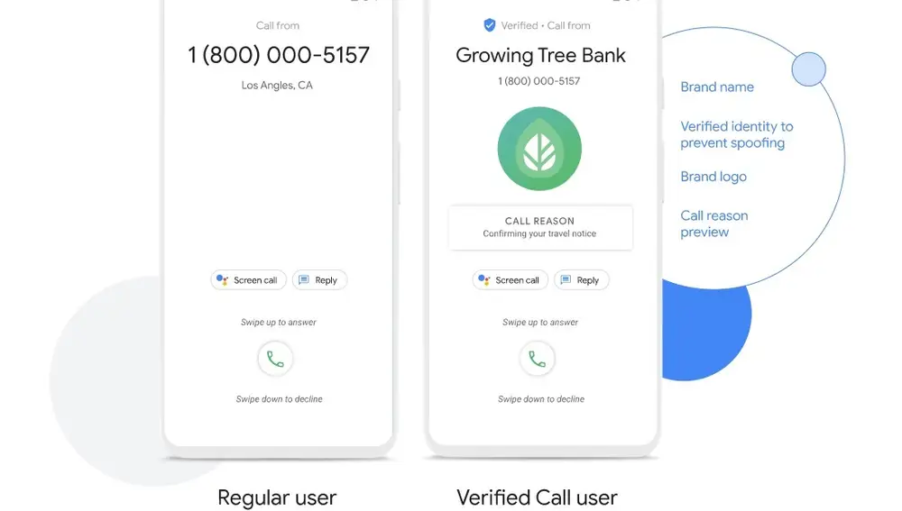 Llamadas verificadas en Teléfono de Google