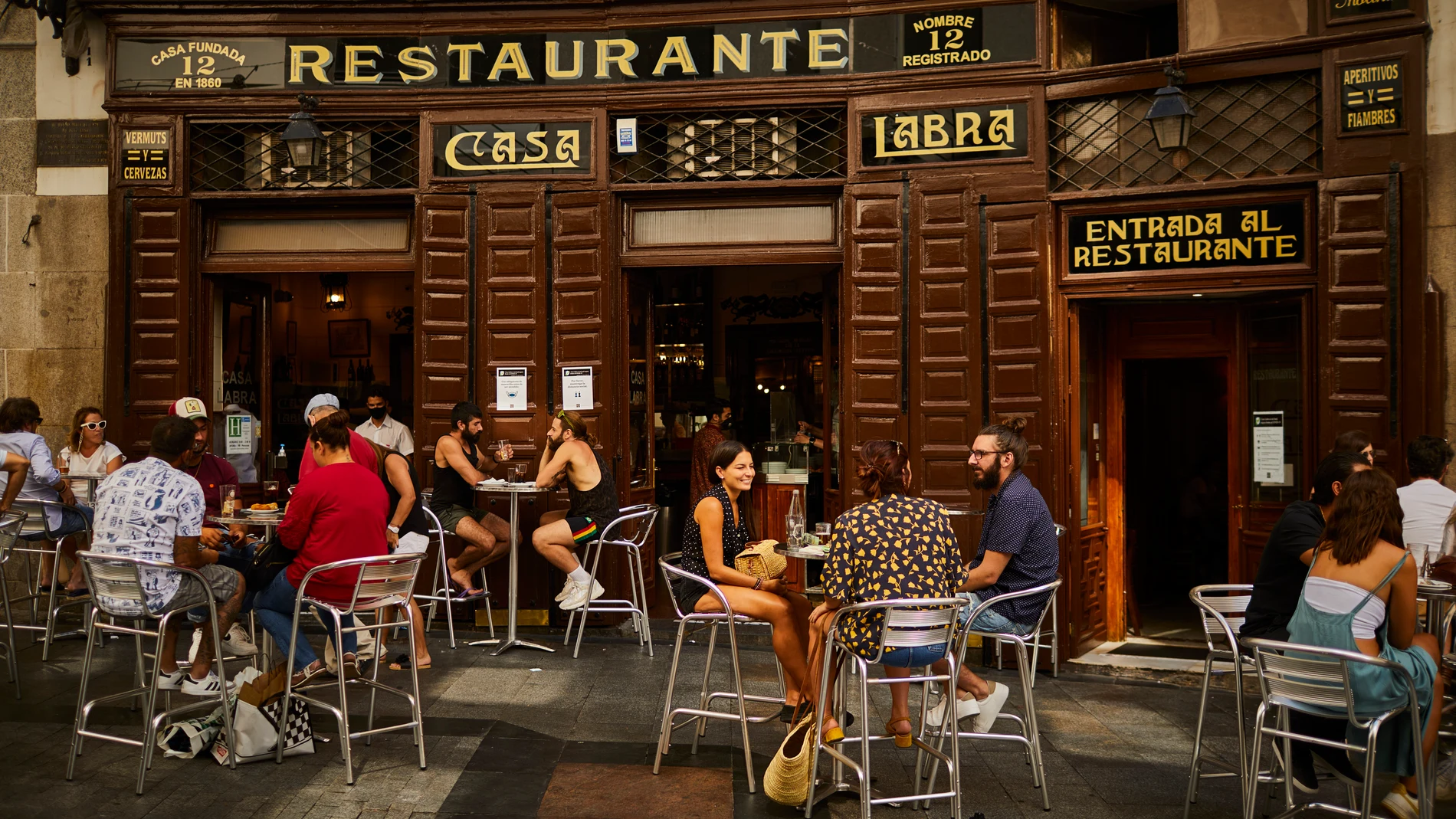 Ambiente de terrazas en el centro de Madrid