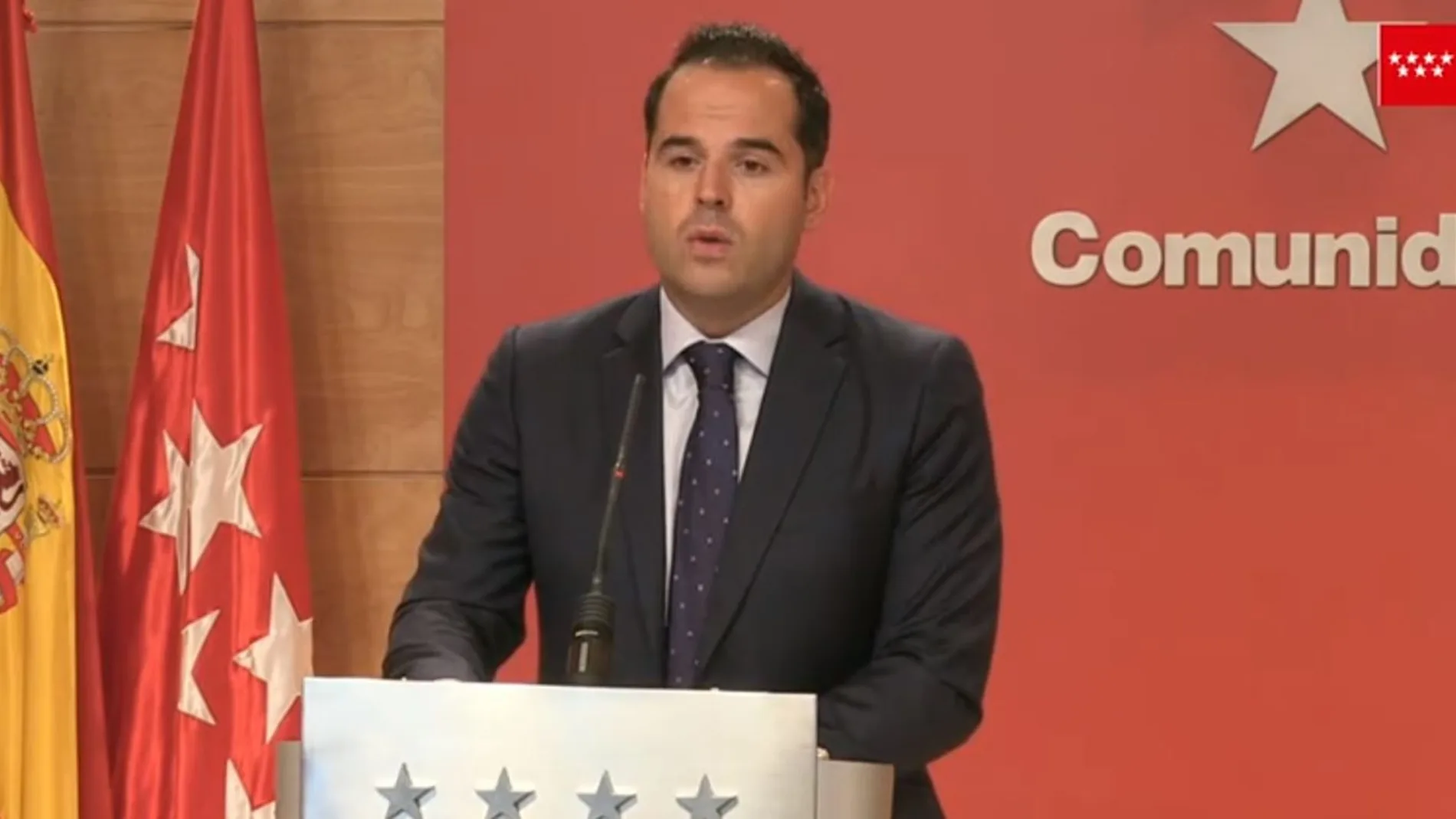 Ignacio Aguado, en la rueda de prensa del Consejo de Gobierno