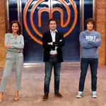 (De izq a der) El jurado de MasterChef Samantha Vallejo-Nágera, Pepe Rodríguez y Jordi Cruz