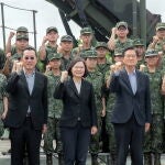 Imagen de la presidenta de Taiwán, Tsai Ing-wen en una base militar