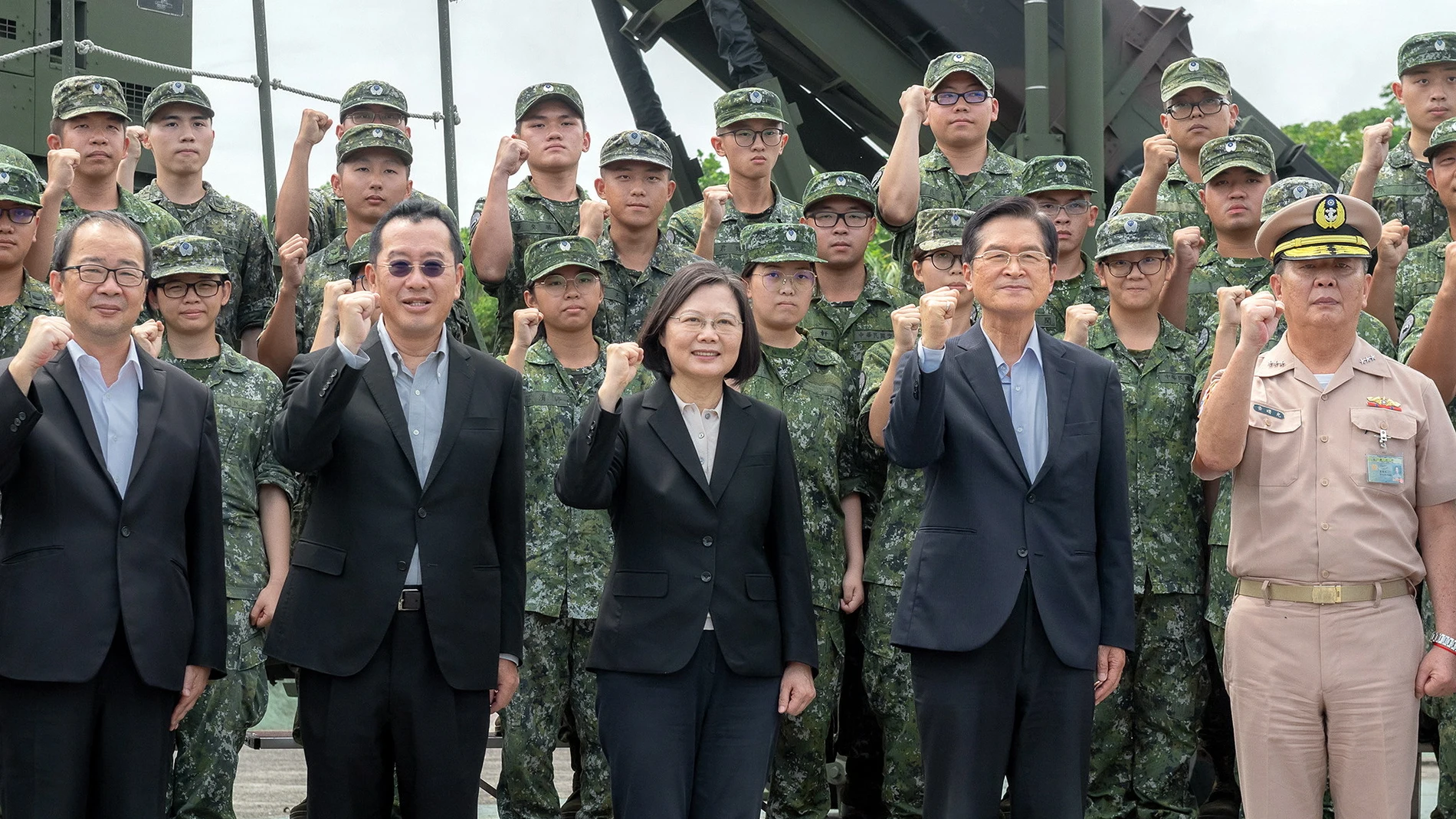 Taiwan president visits missile base amid tension with China