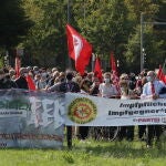 Manifestación contra los negacionistas de la covid en Hannover el mes pasado