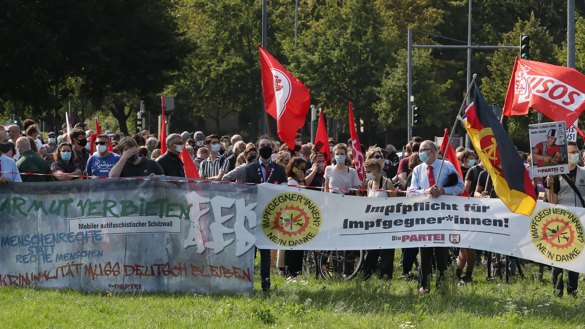 Demonstration against Corona measures in Hannover