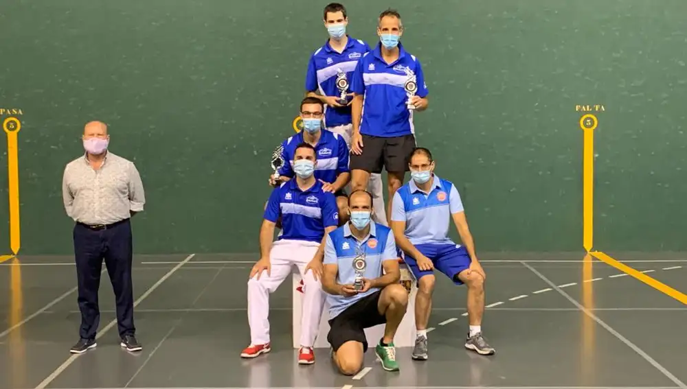 Equipo vencedor de la Copa Presidente de Frontenis de Castilla y León