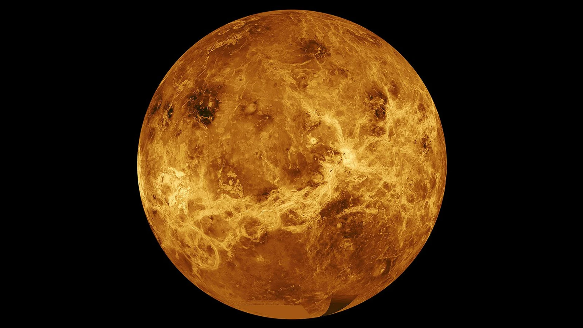 Imagen de Venus a partir de las fotografías captadas por las sondas de la NASA Magallanes y Venus Orbiter