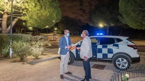 El alcalde José Luis Álvarez Ustarroz y el edil de Seguridad, Luis Blanco