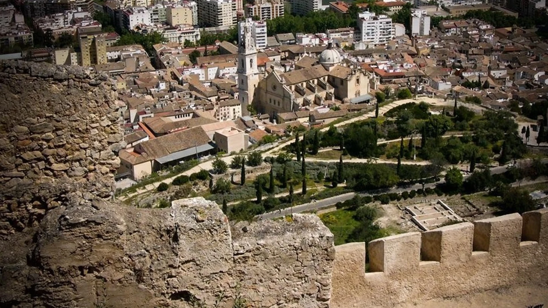 Vista de Xàtiva desde su castillo.