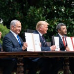 Israel firmó este martes con los Emiratos Árabes Unidos (EAU) y con Baréin los “Acuerdos de Abraham”15/09/2020 ONLY FOR USE IN SPAIN