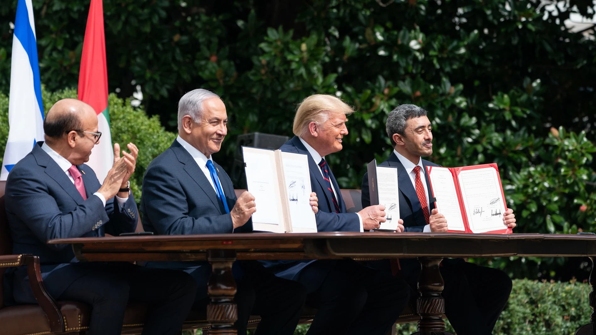 Israel firmó este martes con los Emiratos Árabes Unidos (EAU) y con Baréin los “Acuerdos de Abraham”15/09/2020 ONLY FOR USE IN SPAIN