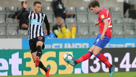 Javier Manquillo con el Newcastle.